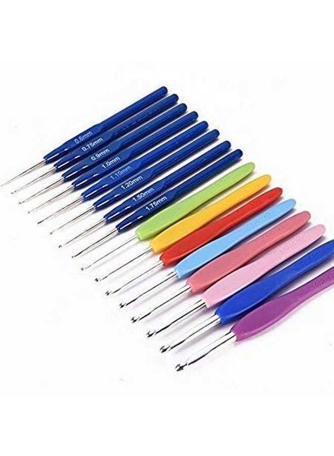 JERN Knitting Ergonomic Knitting Crochet Hook Knit Needle Kit Set Organizer With 16 Pieces Soft Grip Handles Hooks (Green, Large) - 53Pcs(Aluminum), Aluminum, Aluminum, Metal - Image 5