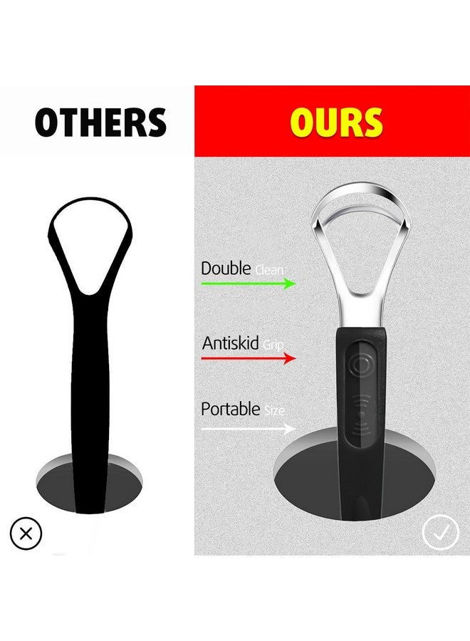 Cbiumpro 4-Pack Tongue Scraper, Metal Tongue Scraper for Adults & Kids, Durable Stainless Steel Tongue Scraper, Tongue Cleaner with Travel Case - Image 5