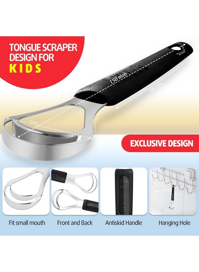 Cbiumpro 4-Pack Tongue Scraper, Metal Tongue Scraper for Adults & Kids, Durable Stainless Steel Tongue Scraper, Tongue Cleaner with Travel Case - Image 2