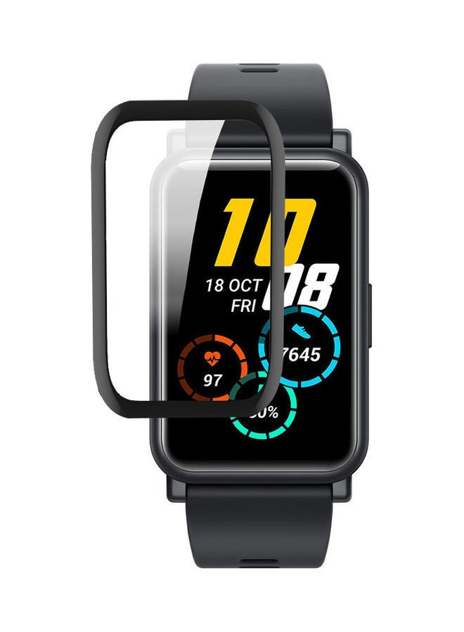 NIBEMINENT Full Coverage Curved Screen Protector For Huawei Honor Watch ES Clear/Black  - Image 1