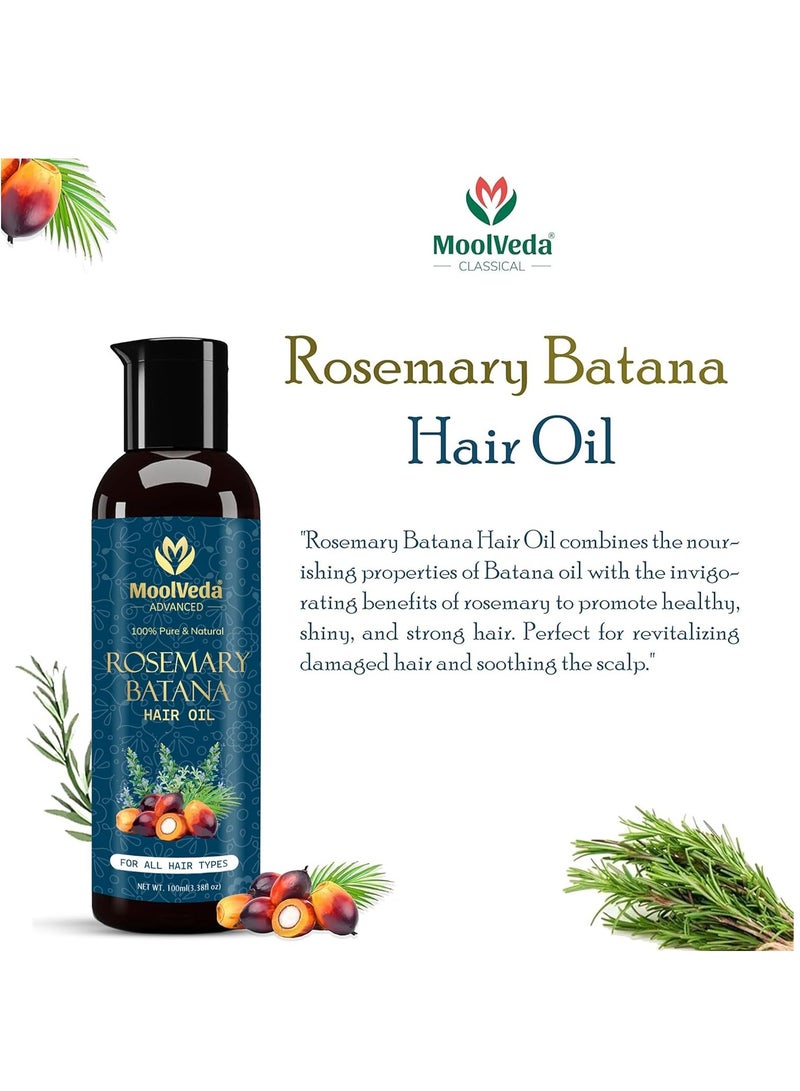 Moolveda زيت باتانا إكليل الجبل النقي من مولفيدا لنمو الشعر من الدكتور سيبي، مصدره هندوراس | يعزز كثافة الشعر ولمعانه وقوته وصحته | يكافح تساقط الشعر | (100 مل) - Image 4
