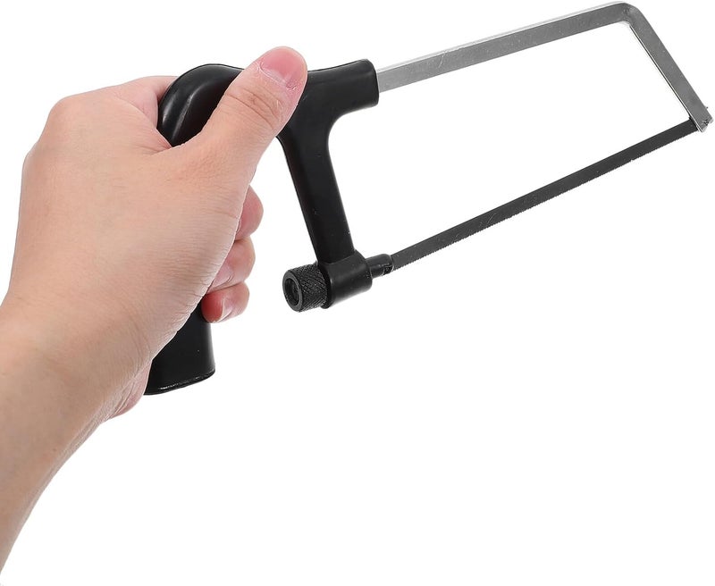 6-inch Mini U-shape Hacksaw with Plastic Handle, Portable Hand Saw for Woodworking Accessories and DIY Wood Carving, Includes Small Replaceable Blade for Precise Cutting - Image 4