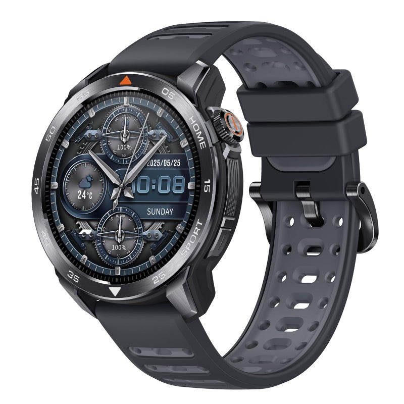 Mibro GS Pro2 GPS Smart Watch â€“ Dual Band GPS Running Watch with Mibro Coach Training Plans, 1.43â€ AMOLED Smartwatch, 20-Day Battery, 5ATM Sports Watch for Hiking, Cycling, Swimming (Dark Gray) - Image 1