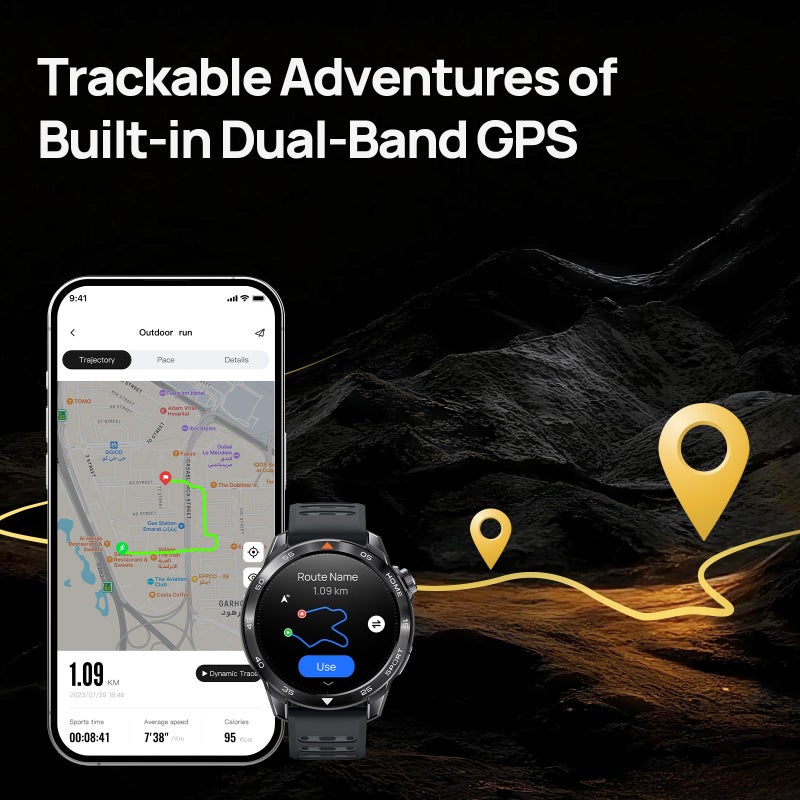 Mibro GS Pro2 GPS Smart Watch â€“ Dual Band GPS Running Watch with Mibro Coach Training Plans, 1.43â€ AMOLED Smartwatch, 20-Day Battery, 5ATM Sports Watch for Hiking, Cycling, Swimming (Dark Gray) - Image 3