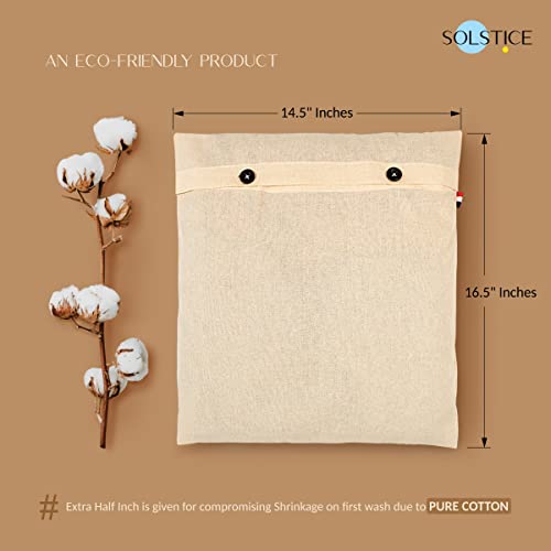SOLSTICE Cotton Saree Covers/Bags For Storage Combo Of 16 X 14 (Inches) For Clothes Covers, Storage Bag, Travelling, Wardrobe Organizer Set Of (6), White - Image 2