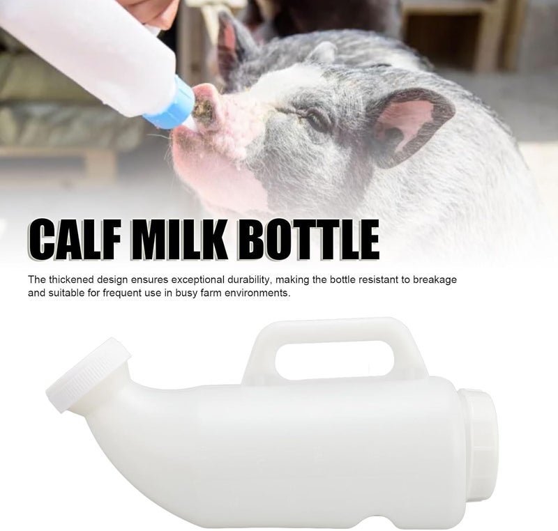 Sorandy Calf Feeding Bottle, 2L Animal Feeding Bottle Leakproof Milk Feeder for Goats, with Thickened Design Nipple Optimal Performance for Daily Farm Needs - Image 2
