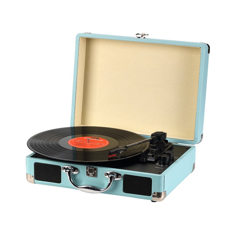 Integrated Bluetooth Vinyl Record Player Portable Portable Multi-Function Gramophone Retro Record Player Bluetooth Model - Image 1
