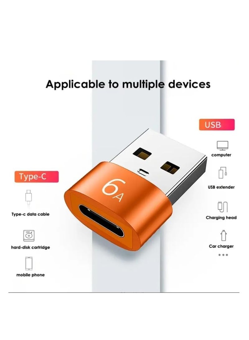 SYOSI High Speed 6A Type C Female to USB A Male OTG Adapter 5-Pack USB-C Charger Converter for Apple Watch Ultra 7 8 SE iPhone 11 12 13 14 Plus Pro Max iPad Air 4 5 Mini 6 Samsung Galaxy S23+ S22 - Image 3