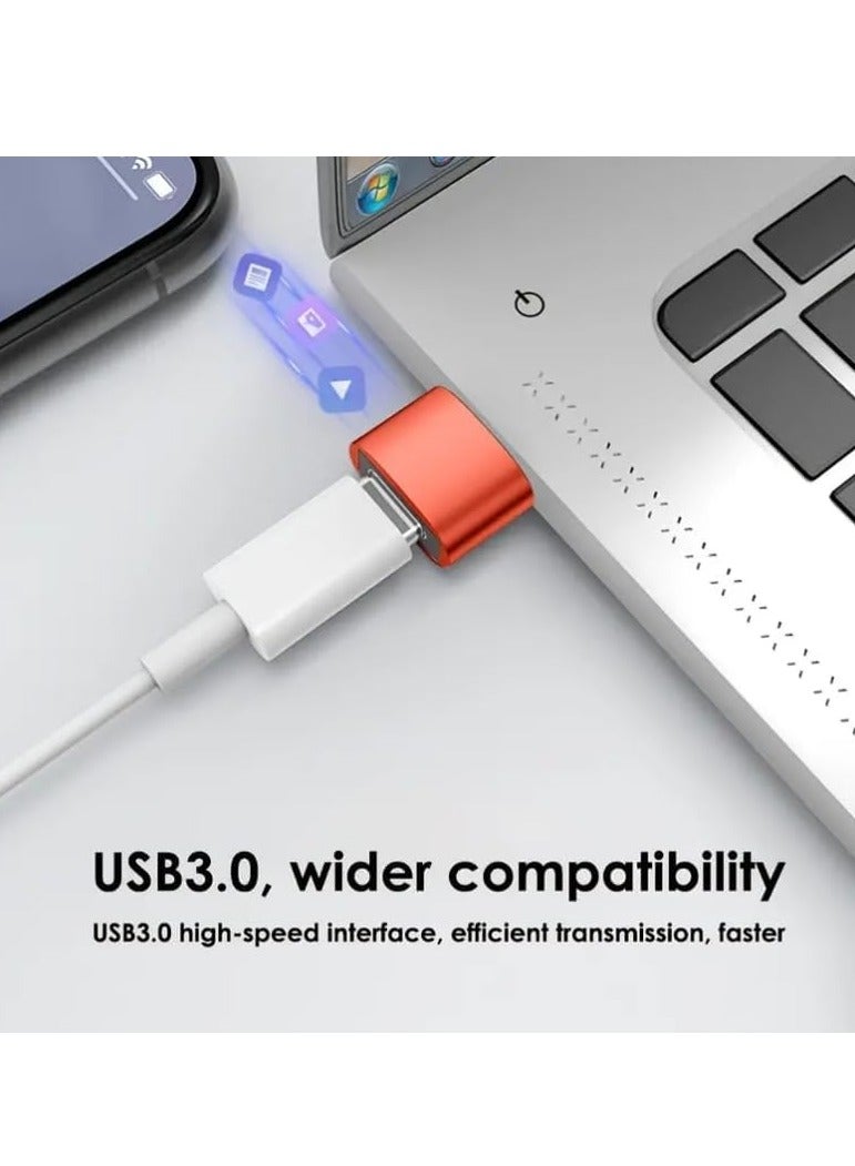 SYOSI High Speed 6A Type C Female to USB A Male OTG Adapter 5-Pack USB-C Charger Converter for Apple Watch Ultra 7 8 SE iPhone 11 12 13 14 Plus Pro Max iPad Air 4 5 Mini 6 Samsung Galaxy S23+ S22 - Image 4