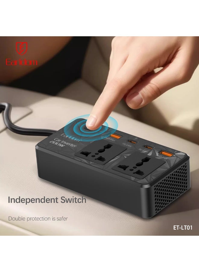 Earldom Car Power Inverter LT01 200W 12V-to-220V Mobile Converter (With USB Port) - Image 5