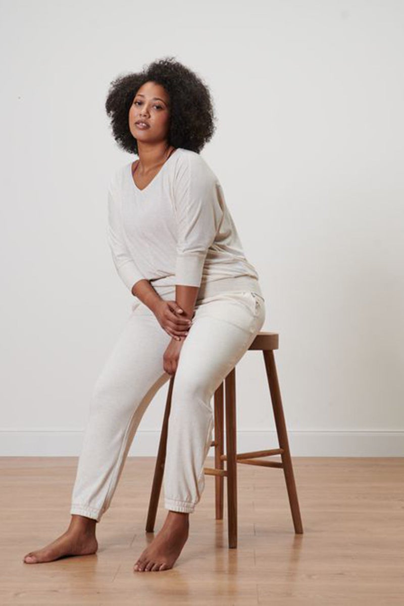 Tchibo Women Sportswear Fit Yoga Top, Light Beige - Image 4