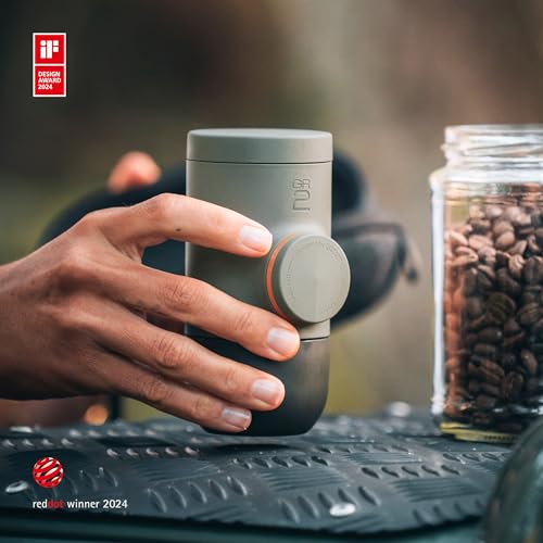 WACACO آلة إسبريسو WACACO Minipresso GR2 متوافقة مع القهوة المطحونة، صانعة قهوة محمولة 18 بار تعمل يدويًا، صانعة إسبريسو أثناء التنقل، صغيرة جدًا للسفر والتخييم والصيد والتسلق وركوب الدراجات. - Image 2
