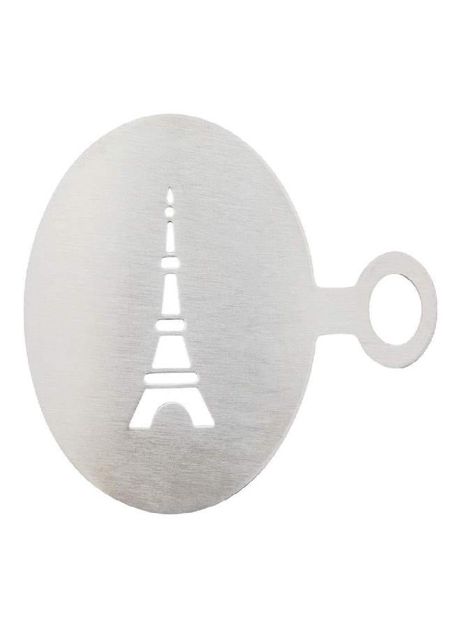 Restaurantware Restpresso 4.75 Inch Latte Stencil, 1 Eiffel Tower Coffee Stencil - Coffee Art Template, Decorate Cupcakes, Cakes, or Cookies, Stainless Steel Cappuccino Stencil, Heat-Resistant - Image 2