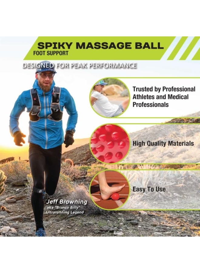 2 Packs Of Pointed Hard Massage Balls, Plantar Fasciitis Massage Rollers, Muscle Soreness Massage Balls - Exercise, Nerve Balance, Physical Therapy, Two Sizes 2.5 Inches/3 Inches (6.8/7.5cm) - Image 3