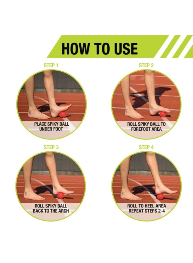 2 Packs Of Pointed Hard Massage Balls, Plantar Fasciitis Massage Rollers, Muscle Soreness Massage Balls - Exercise, Nerve Balance, Physical Therapy, Two Sizes 2.5 Inches/3 Inches (6.8/7.5cm) - Image 2