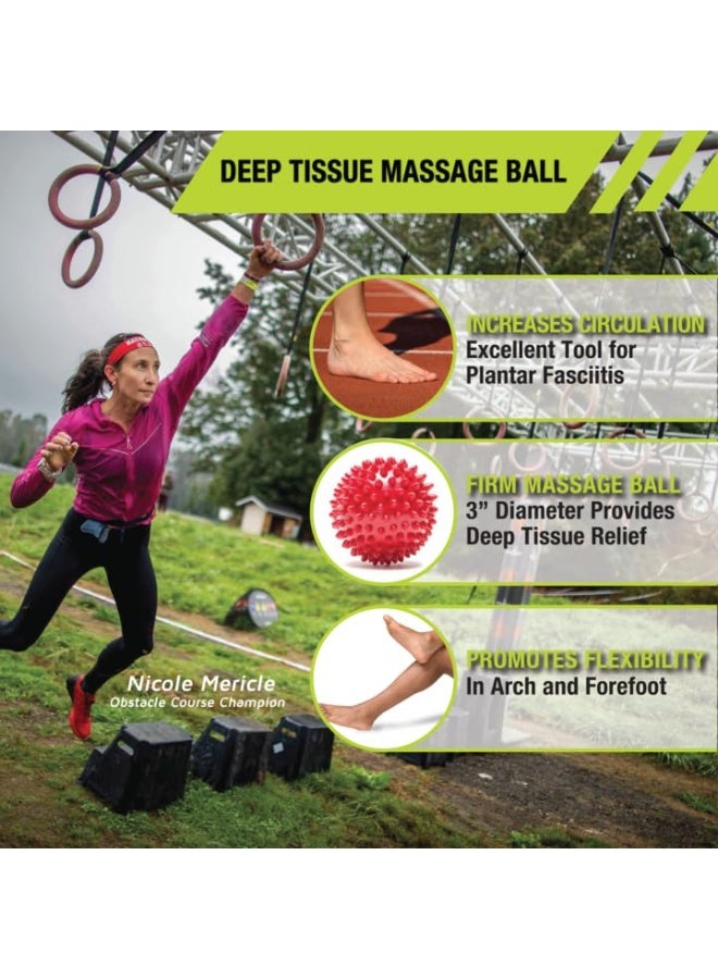 2 Packs Of Pointed Hard Massage Balls, Plantar Fasciitis Massage Rollers, Muscle Soreness Massage Balls - Exercise, Nerve Balance, Physical Therapy, Two Sizes 2.5 Inches/3 Inches (6.8/7.5cm) - Image 4