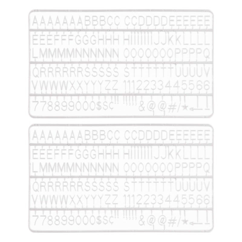 Veskaoty Letters for Felt Letter Boards, 300 Pieces Including Characters, Numbers & Symbols 0.7 Inch for Changeable Plastic Message Boards (White) - Image 2