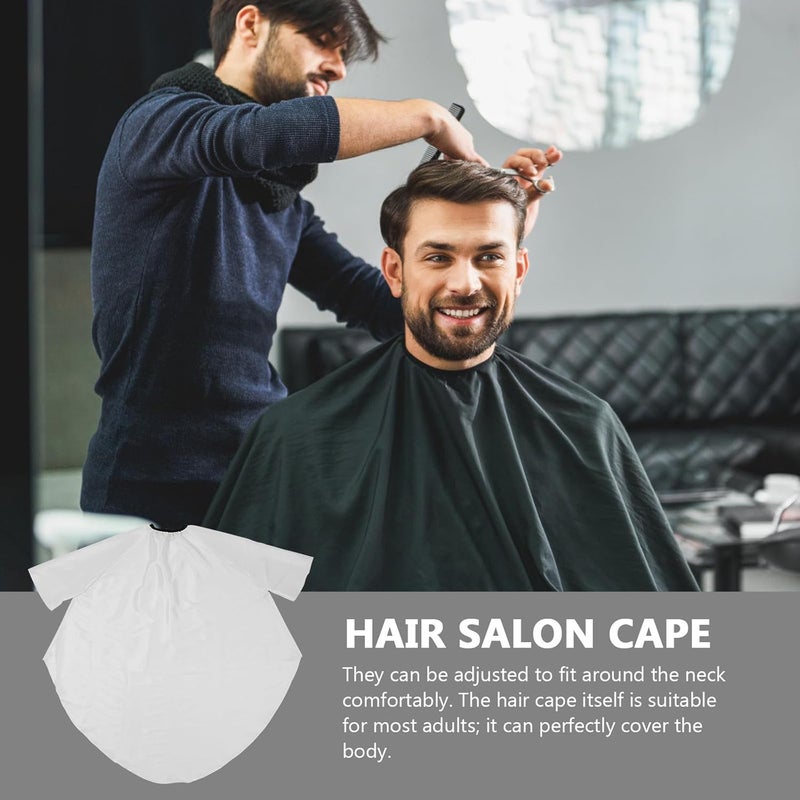 VICASKY Adults Hair Cutting Cape with Sleeves White, Barbershop Haircut Cape for Salon Use, Hairdressing Gown for Men and Women - Image 4