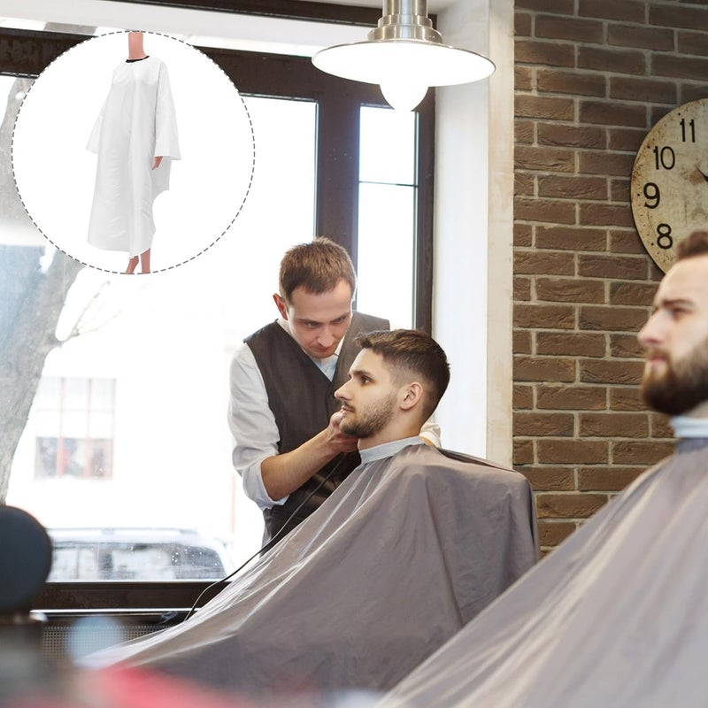 VICASKY Adults Hair Cutting Cape with Sleeves White, Barbershop Haircut Cape for Salon Use, Hairdressing Gown for Men and Women - Image 5