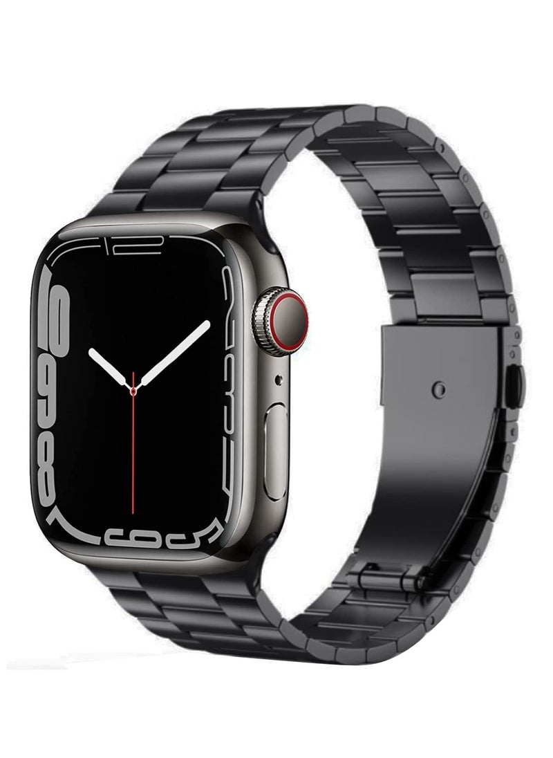 ELTRAZONE - Compatible Metal Apple Watch Band 49mm/45mm/44mm/42m Upgraded Version Stainless Steel iWatch Band/Strap with Case for Apple Watch Ultra SE2 SE & Series 8/7/6/5/4/3/2/1 - Image 1