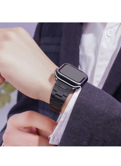 ELTRAZONE Compatible Metal Apple Watch Band 49mm/45mm/44mm/42m Upgraded Version Stainless Steel iWatch Band/Strap with Case for Apple Watch Ultra SE2 SE & Series 8/7/6/5/4/3/2/1  - Image 5