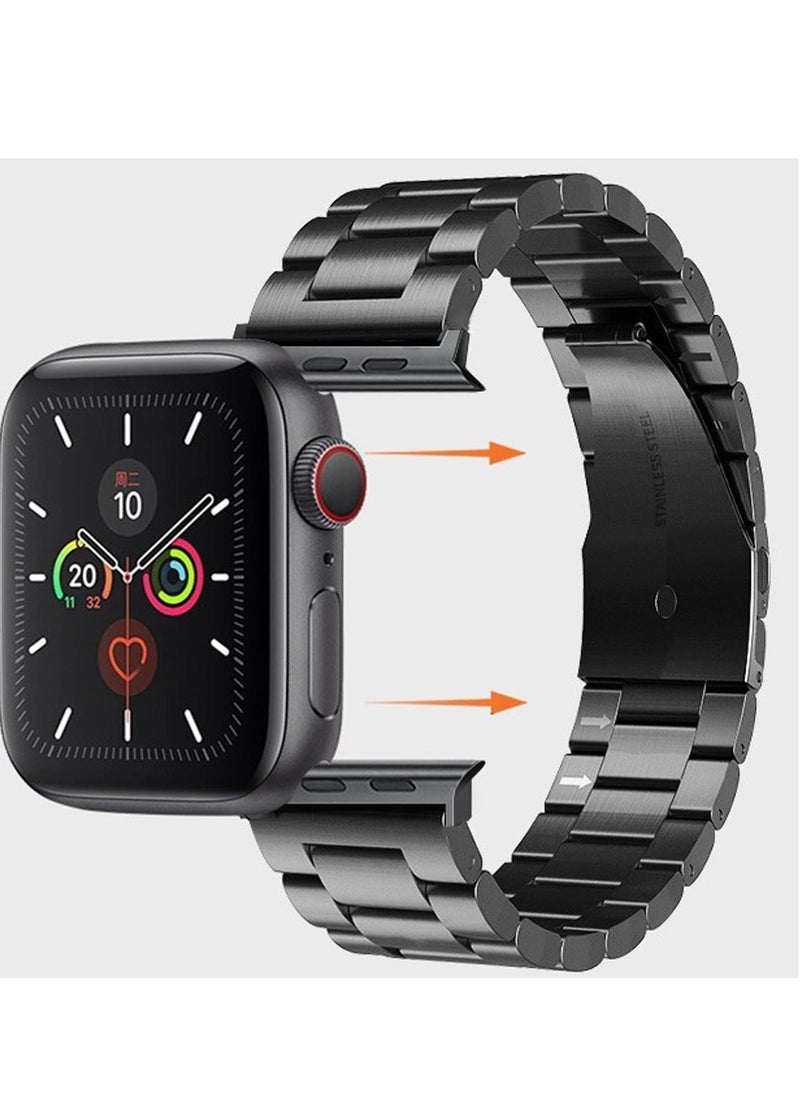 ELTRAZONE - Compatible Metal Apple Watch Band 49mm/45mm/44mm/42m Upgraded Version Stainless Steel iWatch Band/Strap with Case for Apple Watch Ultra SE2 SE & Series 8/7/6/5/4/3/2/1 - Image 1