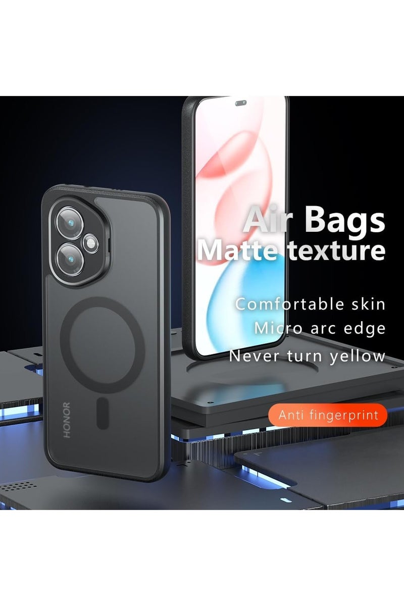 for Honor 400 5G Case: Translucent Matte Shockproof Phone Case with Camera Cover - Honor 400 Slim Thin Yet Military Grade Drop Proof Silicone Bumper Case - Image 2