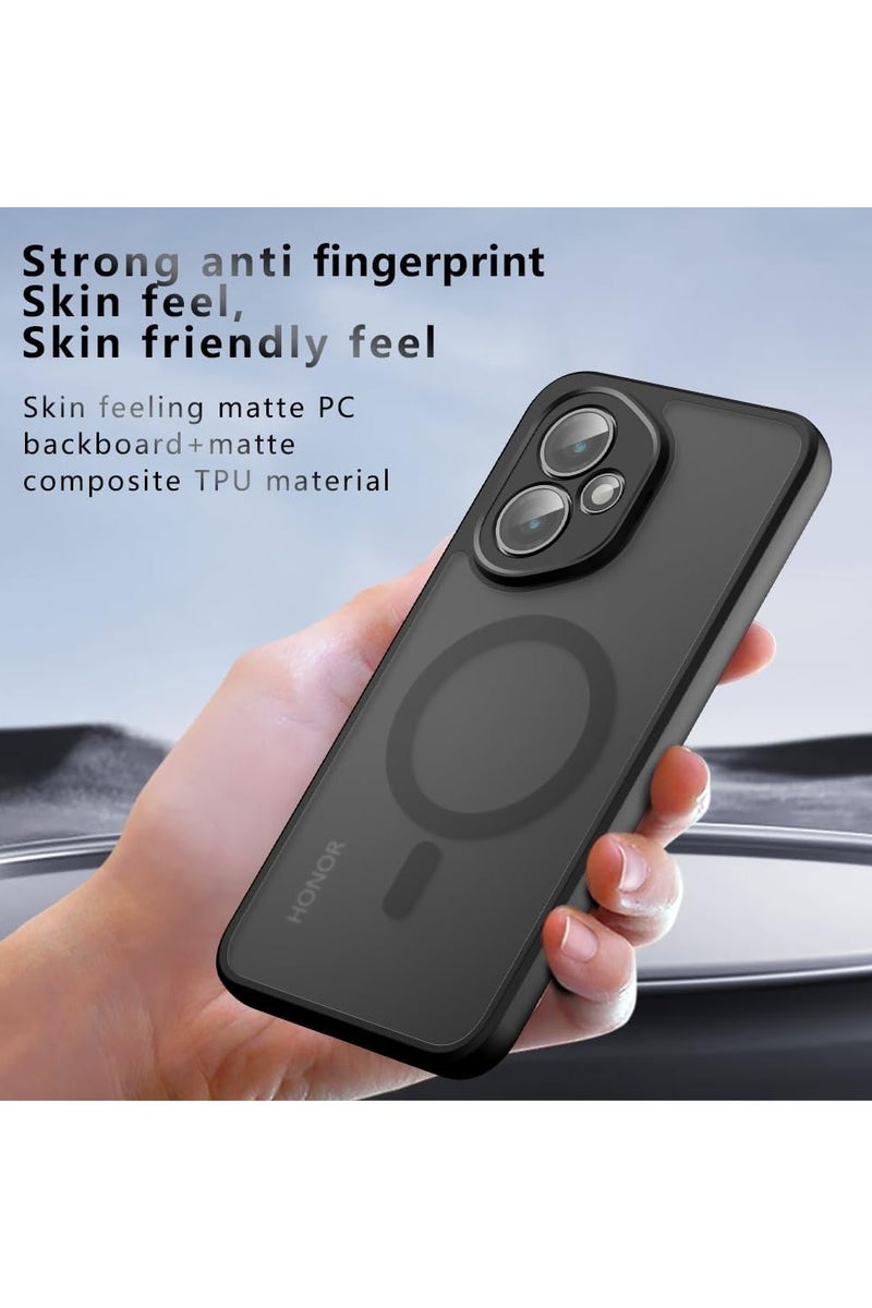 for Honor 400 5G Case: Translucent Matte Shockproof Phone Case with Camera Cover - Honor 400 Slim Thin Yet Military Grade Drop Proof Silicone Bumper Case - Image 3