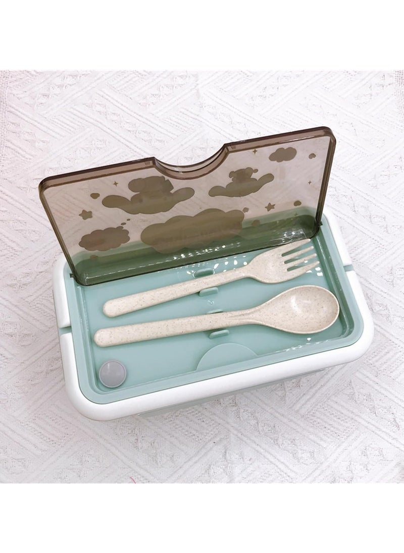 General Cartoon Cinnamoroll Cute Printed All-in-One Bento Box with Handle Kawaii 4 Point Locking Lunch Box Container for Food Fruit Snacks  - Image 3