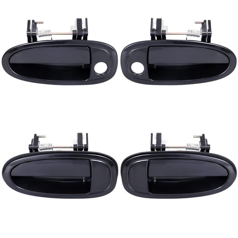 Exterior Outside Door Handle Front Rear Driver Passenger Side Fit for Toyota Avalon XL XLS 1995 1996 1997 1998 1999 Black 4PCS