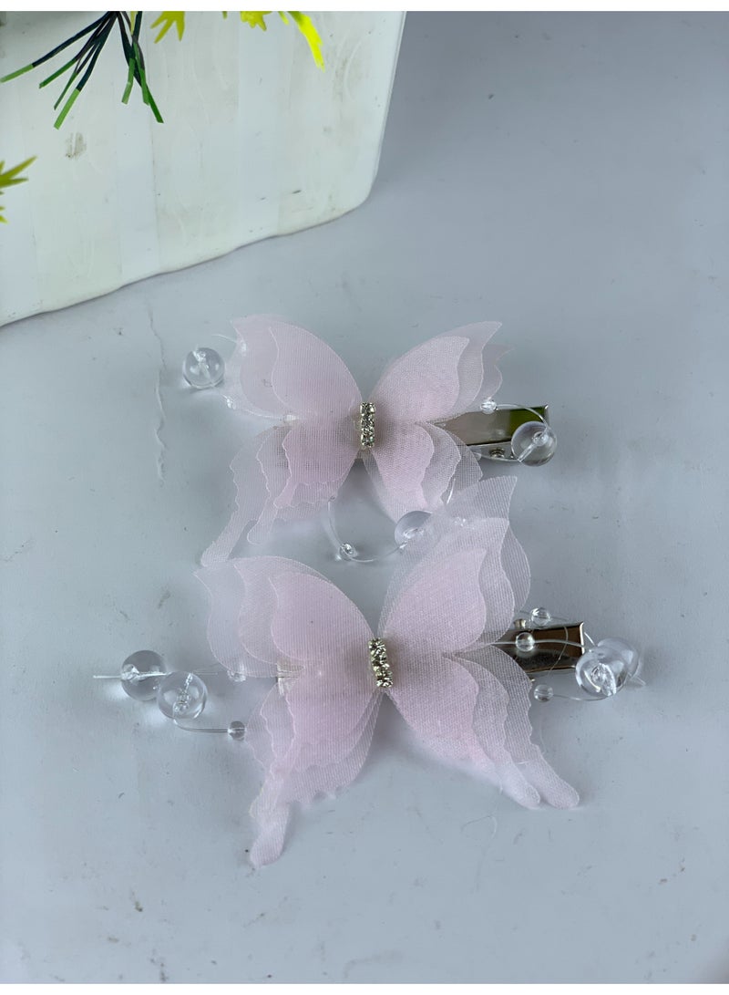 Girls Hair Clips Set (Bows & Butterflies) – 4 Pieces, Elegant Design & High Quality - Image 5