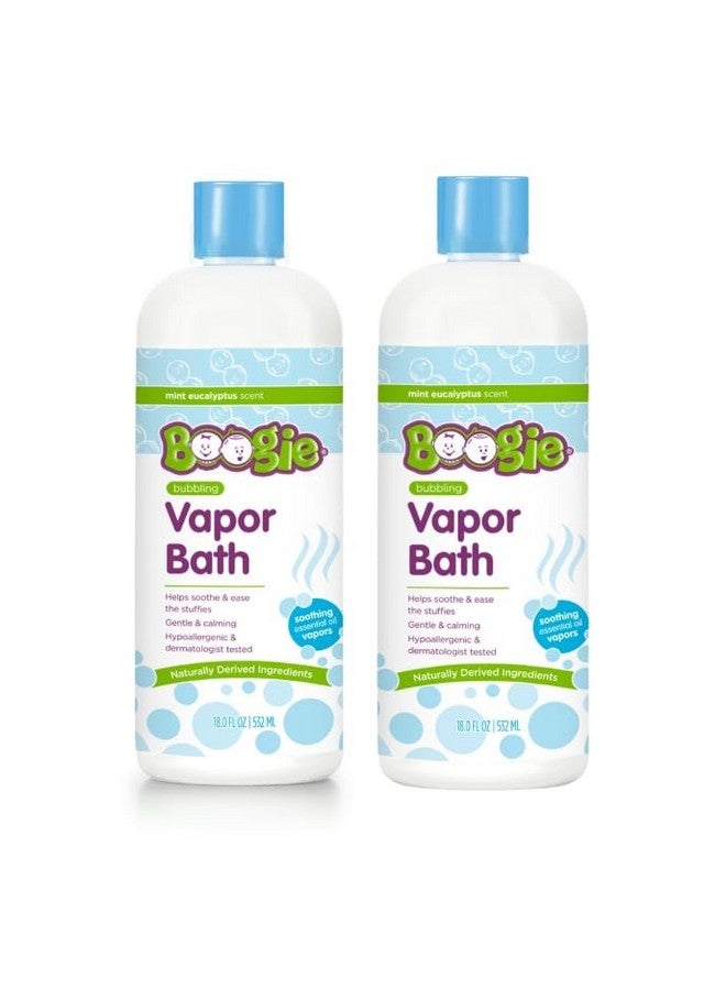 Boogie Kids Bubble Bath By Boogie Soothing Vapor Bubble Bath Made With Plant And Oat Extracts Natual Essential Oils Mint Eucalyptus 18 Oz Pack Of 2 - Image 1