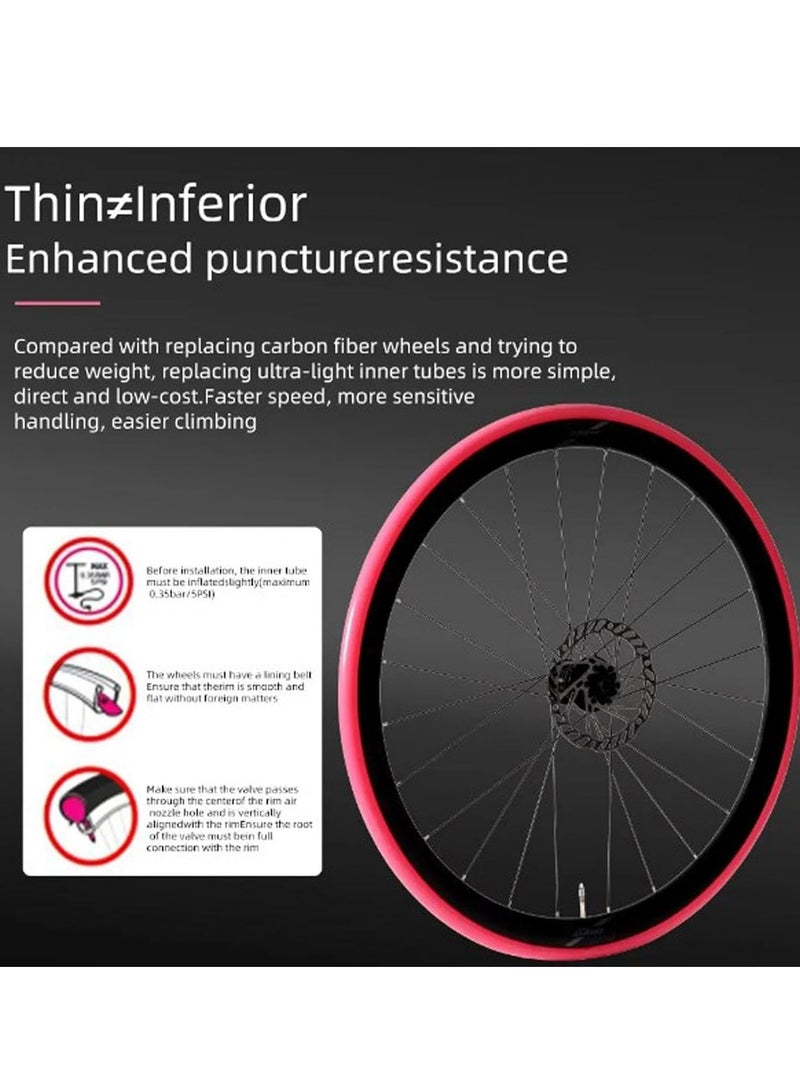 عام أنبوب داخلي للدراجة مقاس 700 × 18 23 25 28 30 32C لدراجة جبلية إطار دراجة مقاس 45 مم - Image 2