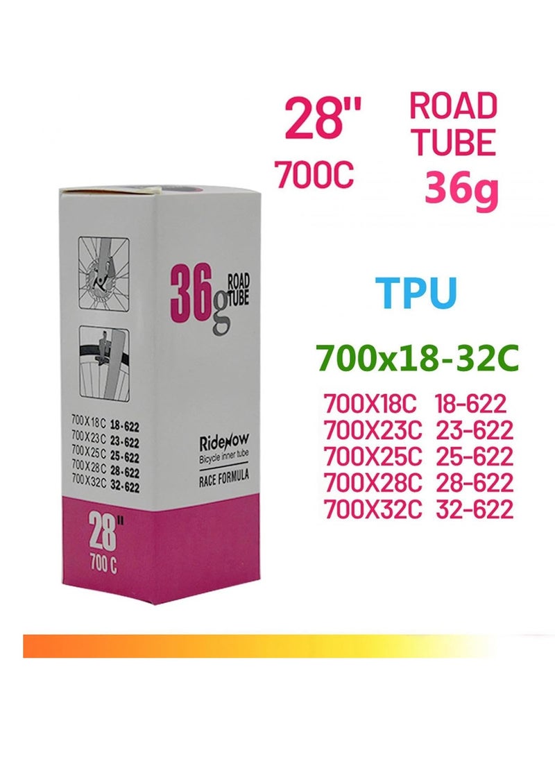 عام أنبوب داخلي للدراجة مقاس 700 × 18 23 25 28 30 32C لدراجة جبلية إطار دراجة مقاس 45 مم - Image 5