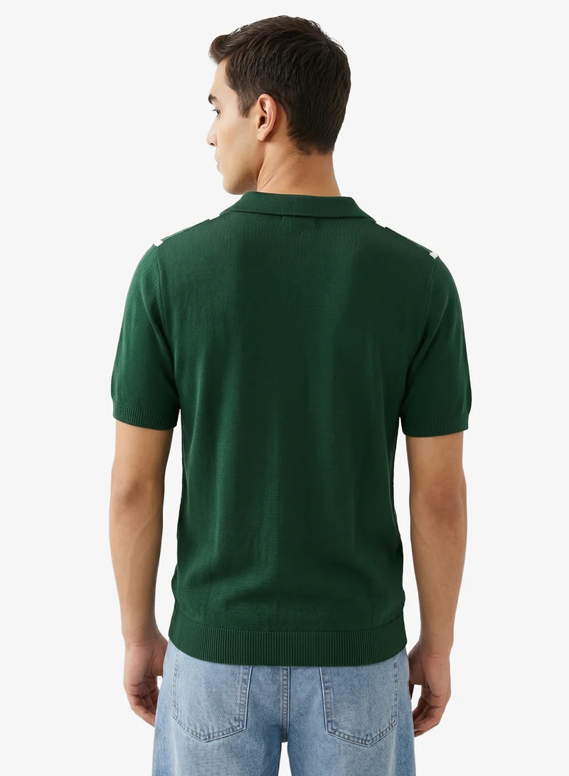 Seventy Five Knitted Stripe Polo