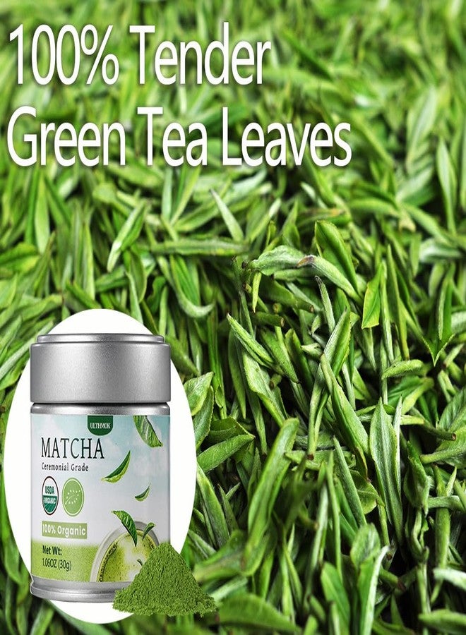 ULTHMOK Ceremonial Grade Matcha Green Tea Powder, 1.06 Oz/30g, 100% Organic & No Additives & Gluten-Free Vegan. - Image 2