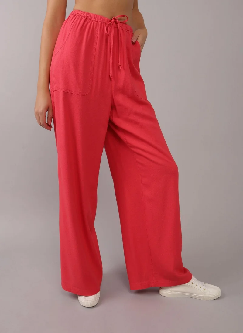 امريكان ايجل High Waist Wide Leg Drawstrings Pants