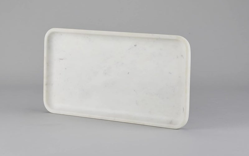 Stone Essential Rectangle Shape White Marble Tray For Bathroom Kitchen Serving Dining Table Decoration And Gift Vanity Platter Rectangular - Image 3