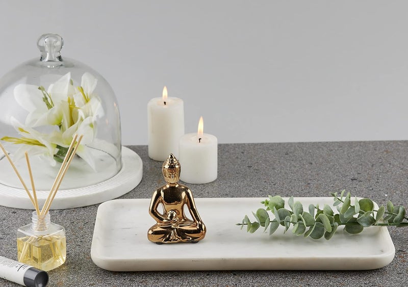 Stone Essential Rectangle Shape White Marble Tray For Bathroom Kitchen Serving Dining Table Decoration And Gift Vanity Platter Rectangular - Image 5