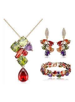 Swarovski Crystal Necklace Bracelet Earrings Three-piece Jewelry Set