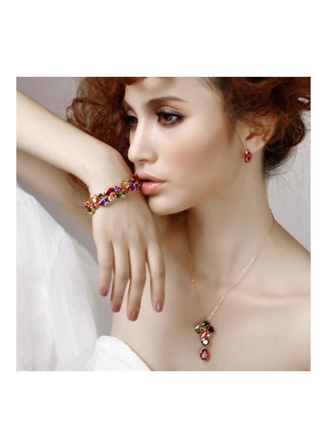 NIBEMINENT - Swarovski Crystal Necklace Bracelet Earrings Three-piece Jewelry Set - Image 1