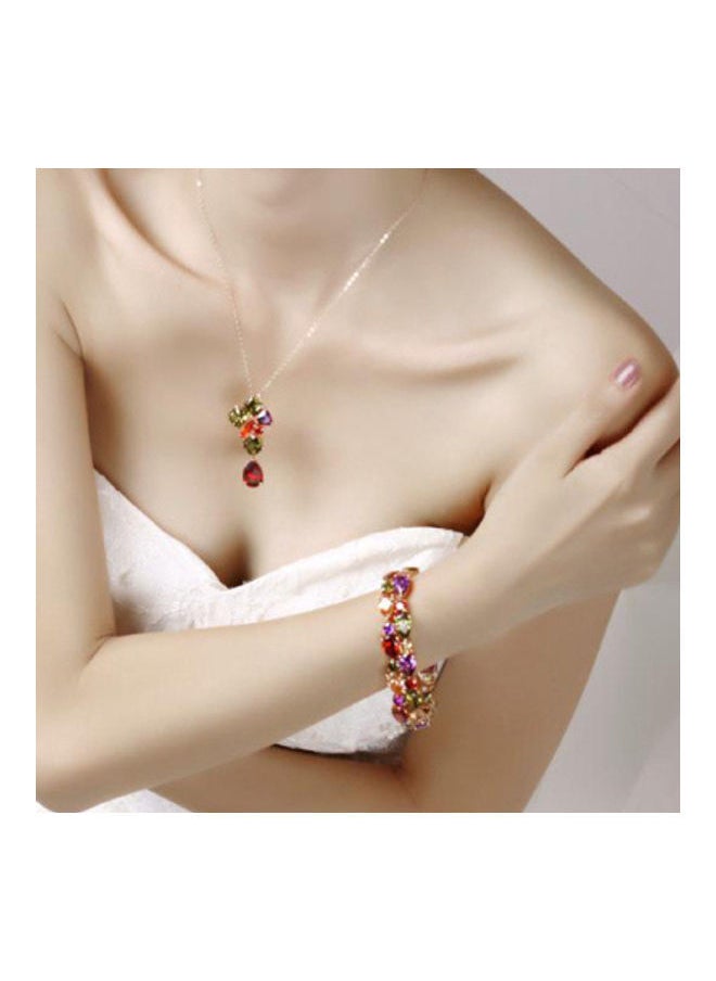 NIBEMINENT - Swarovski Crystal Necklace Bracelet Earrings Three-piece Jewelry Set - Image 1