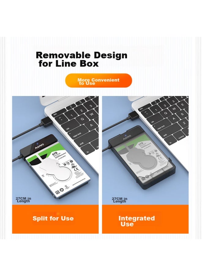 MAIWO حافظة القرص الصلب الخارجي Maiwo K104، حافظة قرص صلب بحجم 2.5 بوصة Usb3.0 لأجهزة اللابتوب، حافظة للقرص الصلب SSD والميكانيكي SATA، باللون الأسود - Image 4