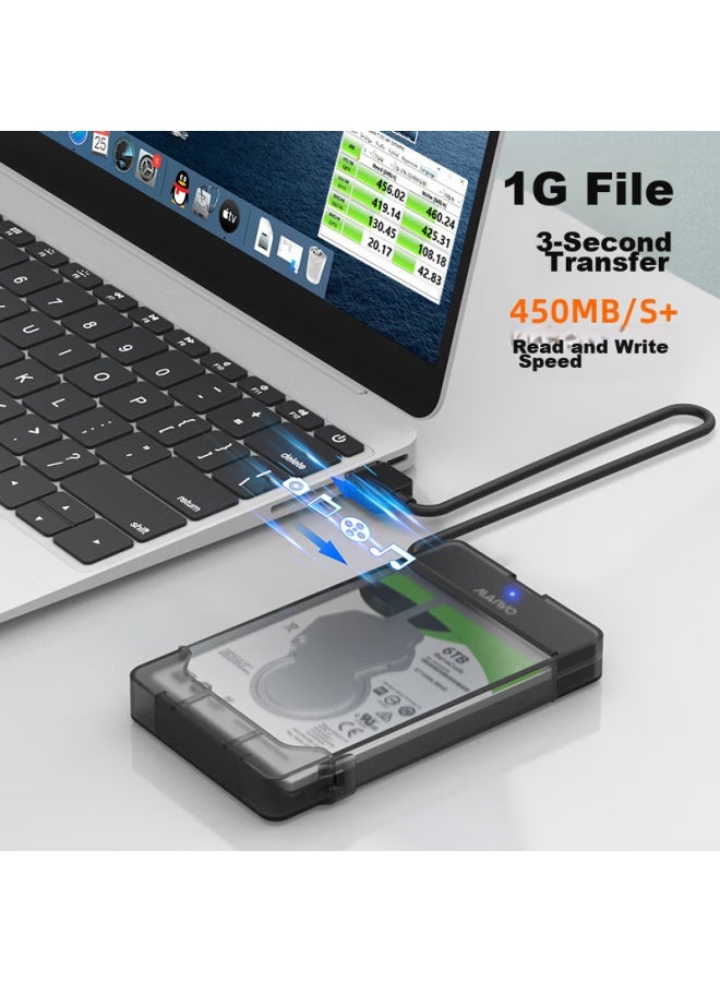 MAIWO حافظة القرص الصلب الخارجي Maiwo K104، حافظة قرص صلب بحجم 2.5 بوصة Usb3.0 لأجهزة اللابتوب، حافظة للقرص الصلب SSD والميكانيكي SATA، باللون الأسود - Image 3