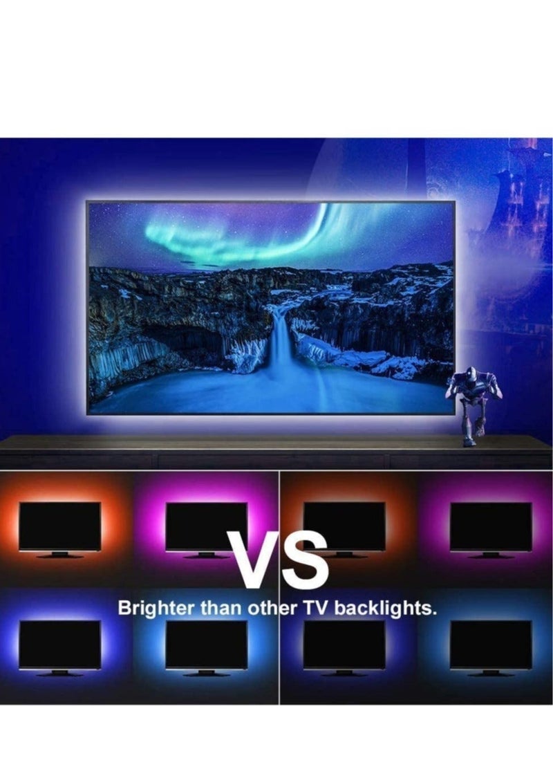 HuHa LED Light Strip 2M USB RGB Waterproof Decoration Lighting with Remote Control for Bedroom Kitchen Hotel Home TV Back (Color Changing)  - Image 3
