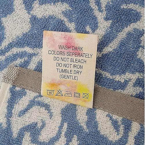 STAMIO Cotton 490 GSM Bath and Hand Towel Combo Set of 2 for Men and Women | Extra Soft & Absorbent Large Full Size Towels for Bathing, Home, Sports, Salon, Hotel use | Jacquard Border, Light Blue - Image 5
