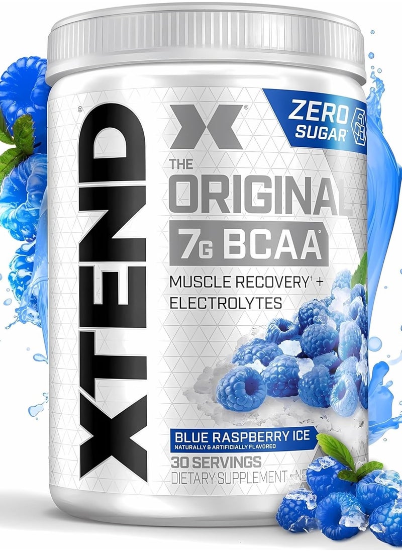 اسكتيند مسحوق إكستند BCAA - ثلج التوت الأزرق | ٣٠ حصة | ٧ غرامات من الأحماض الأمينية المتفرعة السلسلة + إلكتروليتات | دعم رياضي خالٍ من السكر  - Image 2