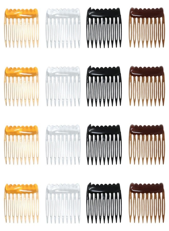 Honbay 24PCS 9 Teeth Plastic Hair Combs - Side Clips for Wedding, Bridal Veil, Wig, Headpieces - Twist Accessories for Updo, Bun, Chignon Styling - Image 1