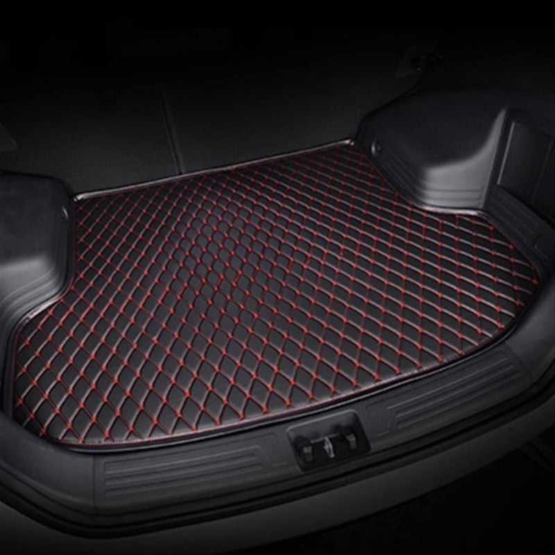 Vuzmode Custom Car Trunk Mat - Black Red - Image 1
