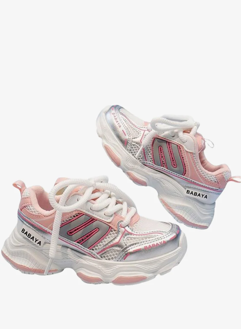 BABAYA Babaya Girls Textured Lace Up Sneakers